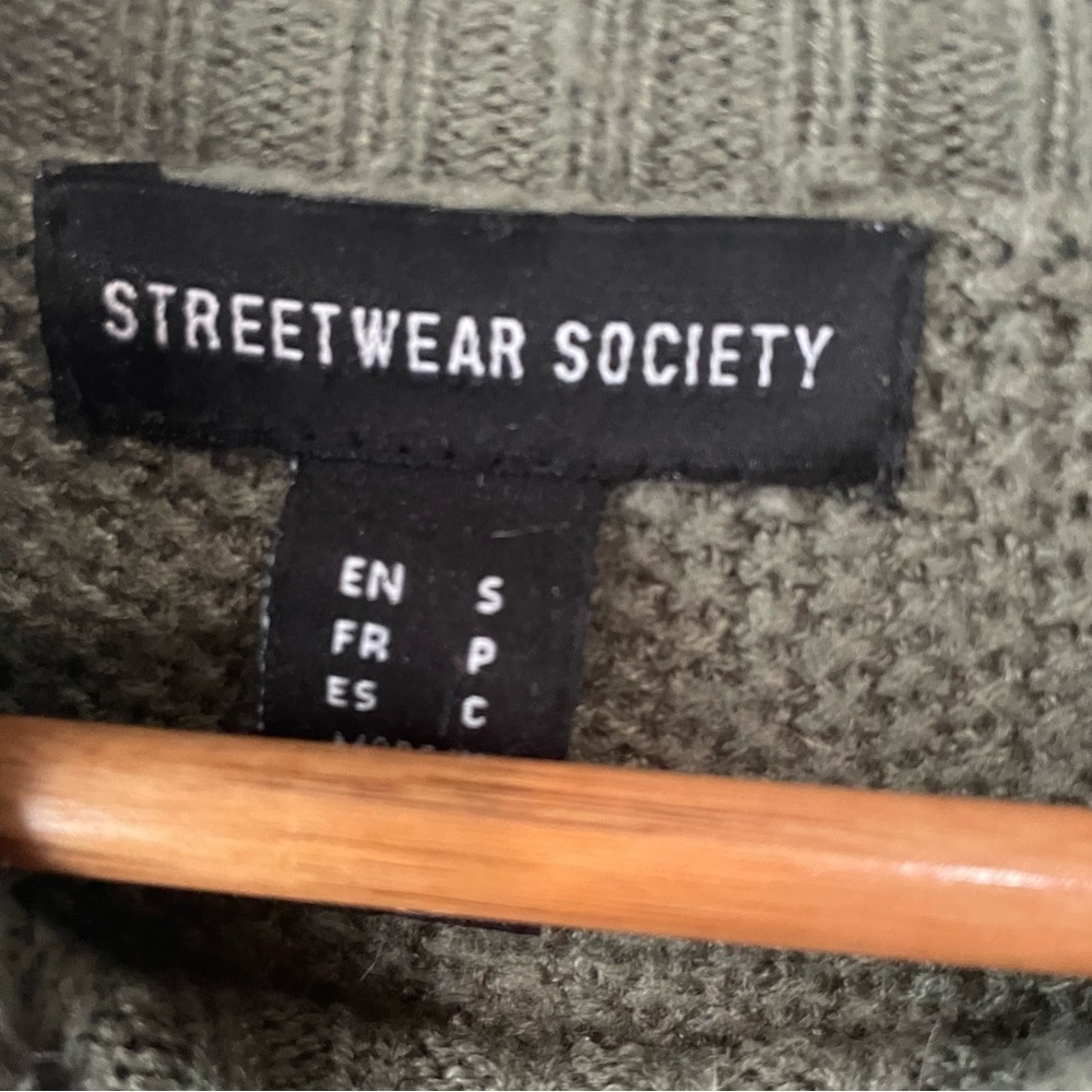 Streetwear Society Forest Green Turtleneck Sweater small - Picture 3 of 6